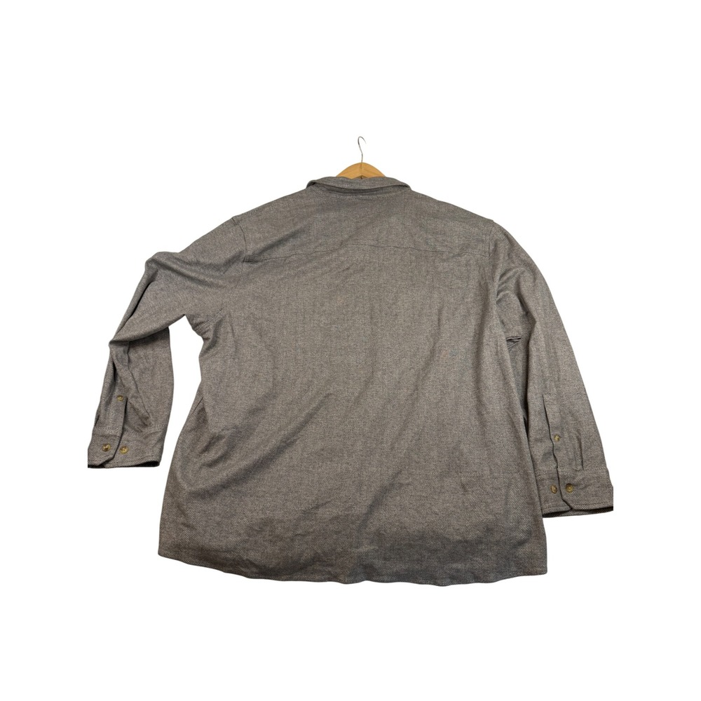 Alesbury Mens 3XL Gray Herringbone Button Down Shirt Long Sleeve Stitch Fix NEW - Picture 2 of 10